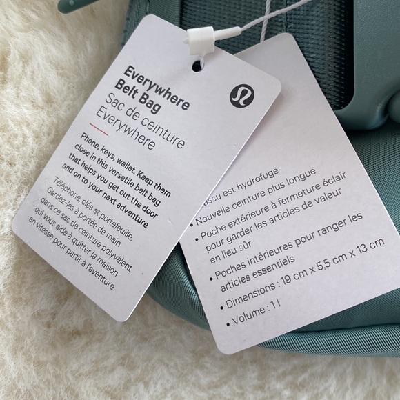 ❤️ Lululemon Tidewater Teal Extended Strap Everywhere Belt Bag NWT - Picture 5 of 8